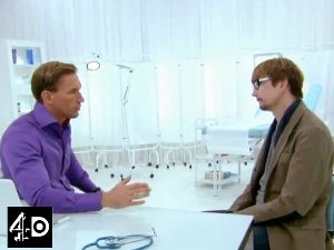 Josh meets Dr Christian. Still from Embarrassing Bodies Stand Up to Cancer Special